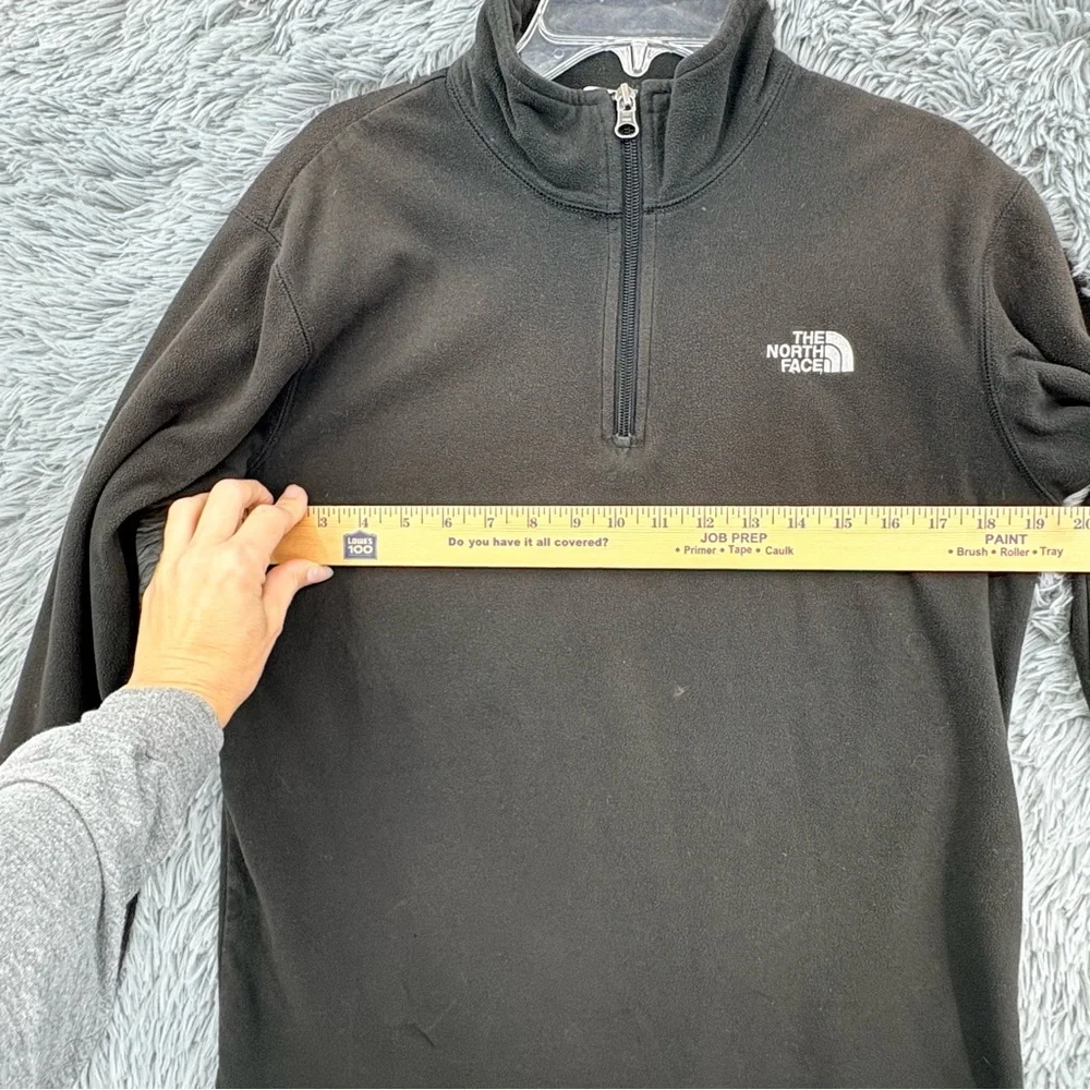 The North Face Pullover Boys XL TKA 100 Glacier Quarterzip Black Fleece Logo